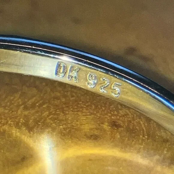 London Blue Topaz White Sapphire Sterling Silver Ring Size 9.75 - Picture 5 of 9